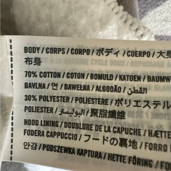 Hollister Gray Camo Hoodie Sweatshirt Size Large - Picture 7 of 7